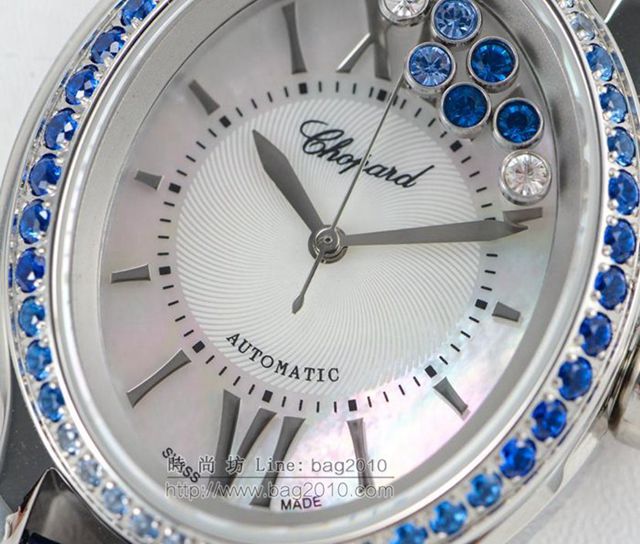 Chopard手錶 蕭邦快樂鑽系列 橢圓型機械6T28新款 蕭邦時尚女表 蕭邦機械女士腕表  hds1844